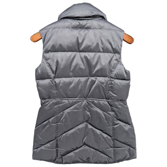Roper Down Puffer Vest Womens Metallic Silver Fleece Lined Full Zip Size S - Picture 2 of 11